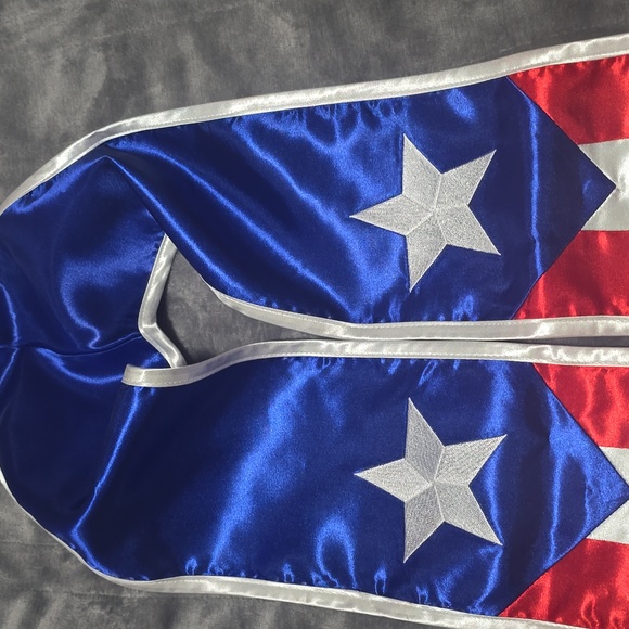 Puerto Rico/Patriotic Graduation Stole - Picture 2 of 2